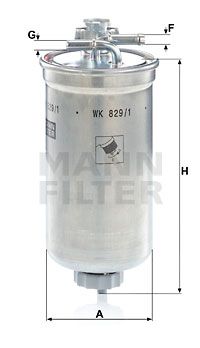 MANN-FILTER kuro filtras WK 829/1 x