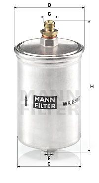MANN-FILTER kuro filtras WK 830/3