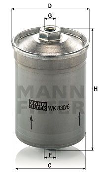 MANN-FILTER kuro filtras WK 830/6