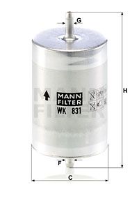 MANN-FILTER kuro filtras WK 831