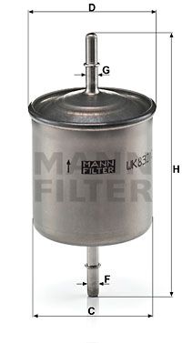 MANN-FILTER kuro filtras WK 832/2