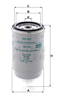 MANN-FILTER Топливный фильтр WK 842