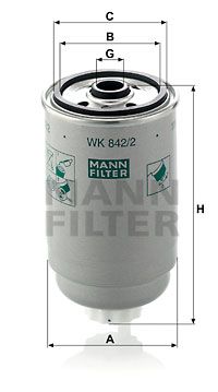 MANN-FILTER kuro filtras WK 842/2