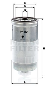 MANN-FILTER kuro filtras WK 845/1