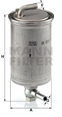 MANN-FILTER Топливный фильтр WK 853/17