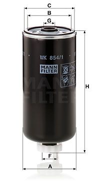 MANN-FILTER kuro filtras WK 854/1