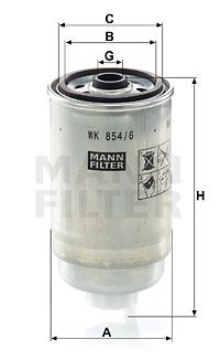 MANN-FILTER kuro filtras WK 854/6