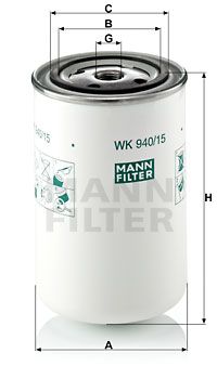MANN-FILTER kuro filtras WK 940/15