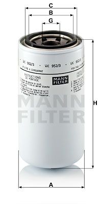 MANN-FILTER kuro filtras WK 952/3