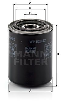 MANN-FILTER alyvos filtras WP 928/82