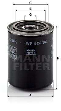 MANN-FILTER alyvos filtras WP 928/84