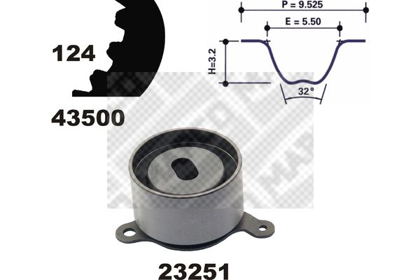 MAPCO Комплект ремня ГРМ 23500