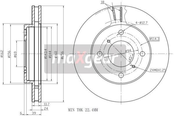 MAXGEAR Тормозной диск 19-0731