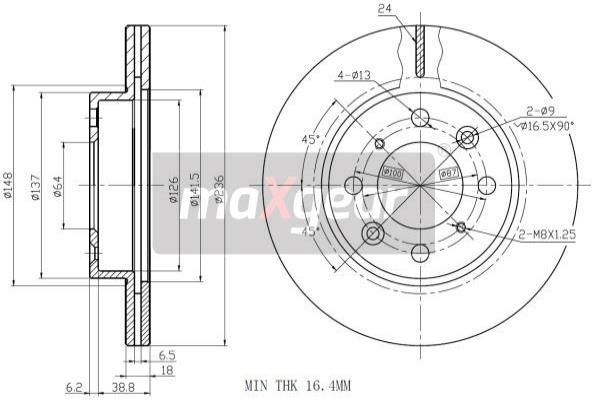 MAXGEAR Тормозной диск 19-0732