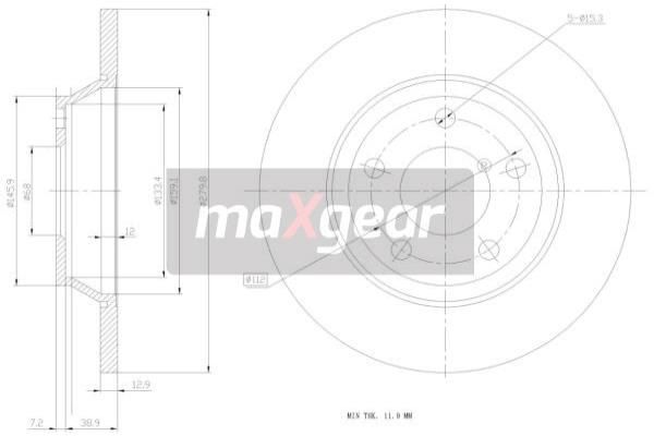 MAXGEAR Тормозной диск 19-0765MAX