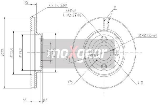 MAXGEAR Тормозной диск 19-0777MAX