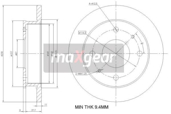 MAXGEAR stabdžių diskas 19-0932