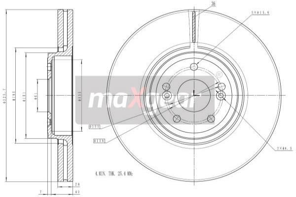 MAXGEAR Тормозной диск 19-1300