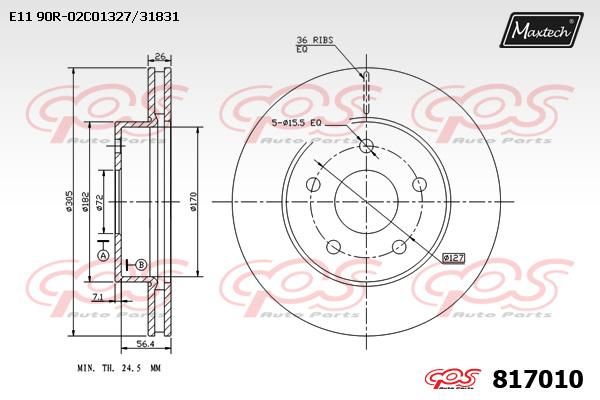 MAXTECH stabdžių diskas 817010.0000