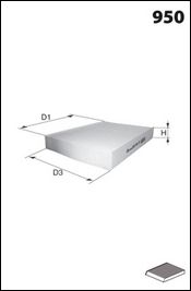 MECAFILTER filtras, salono oras EKR7129