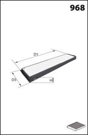 MECAFILTER filtras, salono oras EKR7136