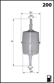 MECAFILTER Топливный фильтр ELE2092B12