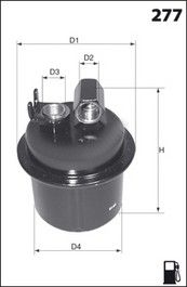 MECAFILTER Топливный фильтр ELE6023