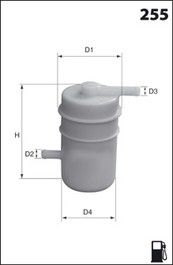 MECAFILTER Топливный фильтр ELE6037