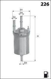 MECAFILTER Топливный фильтр ELE6102