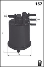 MECAFILTER Топливный фильтр ELG5289