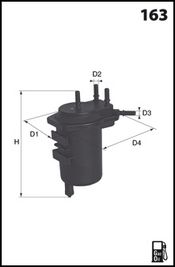 MECAFILTER Топливный фильтр ELG5349