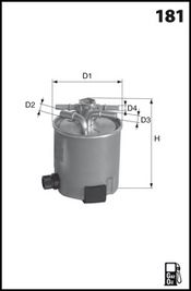 MECAFILTER Топливный фильтр ELG5358