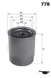 MECAFILTER alyvos filtras ELH4267