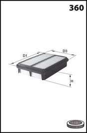 MECAFILTER oro filtras ELP3551