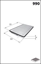 MECAFILTER filtras, salono oras ELR7014