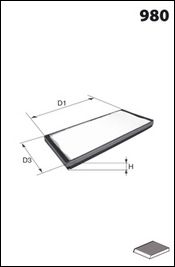 MECAFILTER filtras, salono oras ELR7027