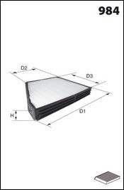 MECAFILTER filtras, salono oras ELR7052