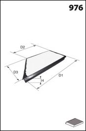 MECAFILTER filtras, salono oras ELR7068