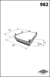 MECAFILTER filtras, salono oras ELR7083