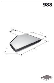 MECAFILTER filtras, salono oras ELR7118