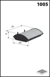 MECAFILTER filtras, salono oras ELR7183