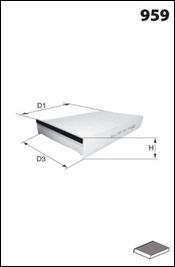 MECAFILTER filtras, salono oras JLR7158