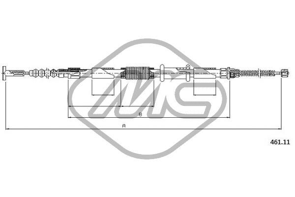 METALCAUCHO trosas, stovėjimo stabdys 81314