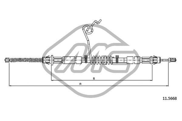 METALCAUCHO trosas, stovėjimo stabdys 81821