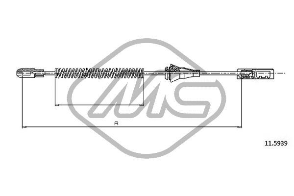 METALCAUCHO trosas, stovėjimo stabdys 82545