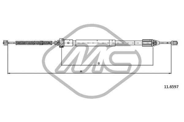 METALCAUCHO trosas, stovėjimo stabdys 83081