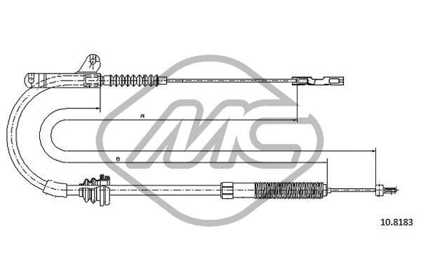 METALCAUCHO trosas, stovėjimo stabdys 83569