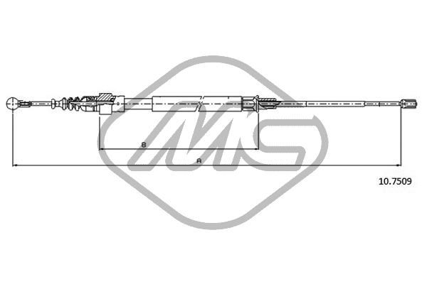 METALCAUCHO trosas, stovėjimo stabdys 83746