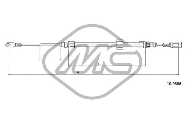 METALCAUCHO trosas, stovėjimo stabdys 83751