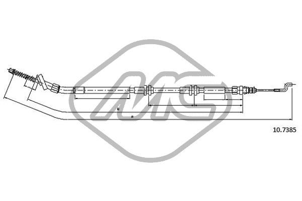 METALCAUCHO trosas, stovėjimo stabdys 83769